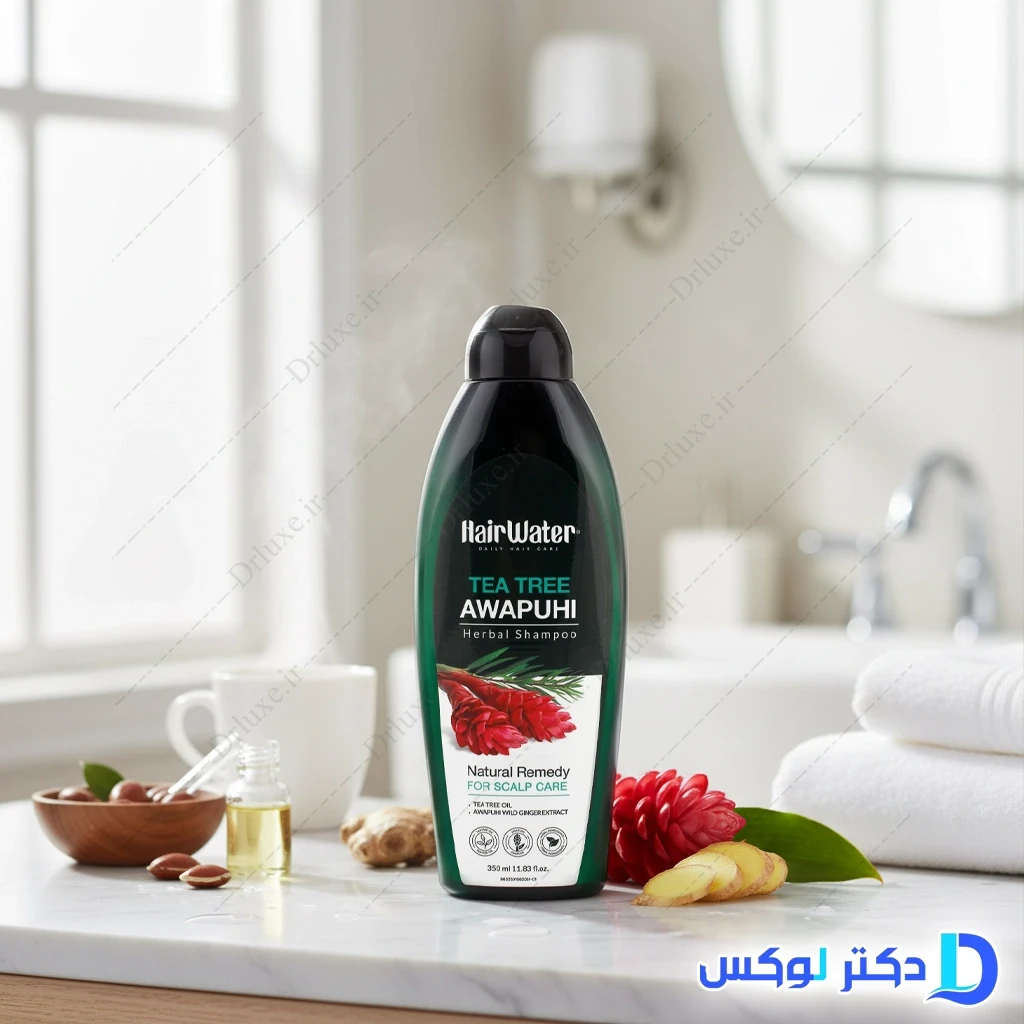 شامپو عصاره آواپوهی و روغن درخت چای هیر واتر 350 میلی‌لیتر